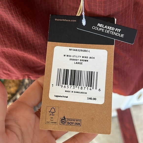 Brand New The North Face M66 Utility Wind Jacket Brandy Brown Cropped Windwall - Picture 9 of 16